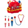 Theo Klein 4314 Notfall-Rettungsrucksack I mit Stethoskop, Spritze und vielem mehr I Elektronisches Blutdruckmessgerät mit Sound I Spielzeug für Kinder