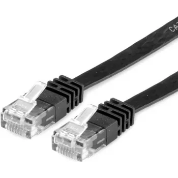 VALUE - Netzwerkkabel - RJ-45 (M) zu RJ-45 (M) - 1,5 m - UTP - CAT 6 - vergossen, flach - Schwarz (21.99.0964)