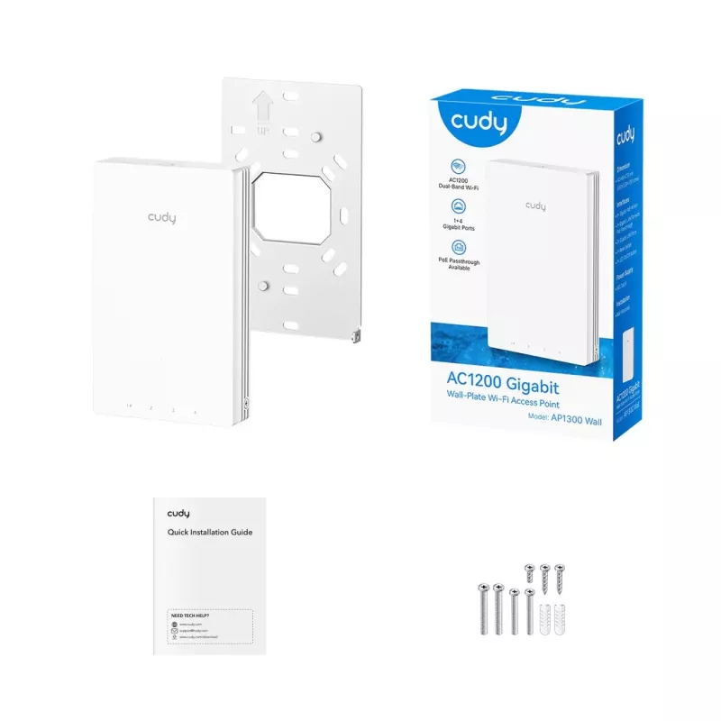Cudy Wall Access Point AC1200 Gigabit, Access Point
