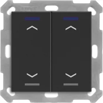 MDT BE-TAL55T206.A1 KNX-Taster Light 55 2f RGBW Temperatursensor schwarz matt Jalousiesteuerung 1 (BE-TAL55T206.A1)