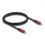 DeLOCK USB-Kabel USB Typ-C Stecker auf Stecker 10 Gbps PD 3.0 100 W 1 m rot Metall