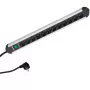 Power Extension Bachmann PRIMO 1.75m 12 AC Outlets Schwarz Grau