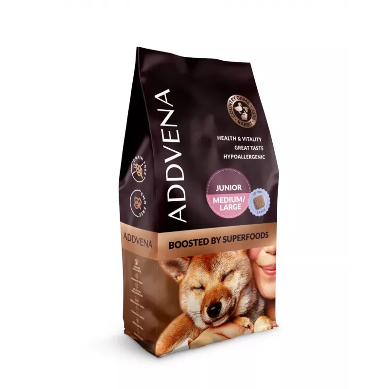 ADDVENA Boosted by superfoods Junior Medium/Large Beef - Trockenfutter - 10kg