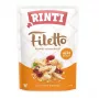 Nassfutter für Hunde RINTI Filetto Hühnerfilet mit Herzen 100 g — Alleinfuttermittel in Einzelportion, 82 % Feuchtigkeit, 14 % Protein