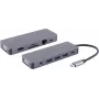 Laptop-Dock S/CONN 14-05028 Kabelgebunden USB 3.2 Gen 1 Typ-C Grau