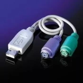VALUE Tastatur- / Maus-Adapter - USB Type A, 4-pin (M) - PS/2, 6-pin (W)