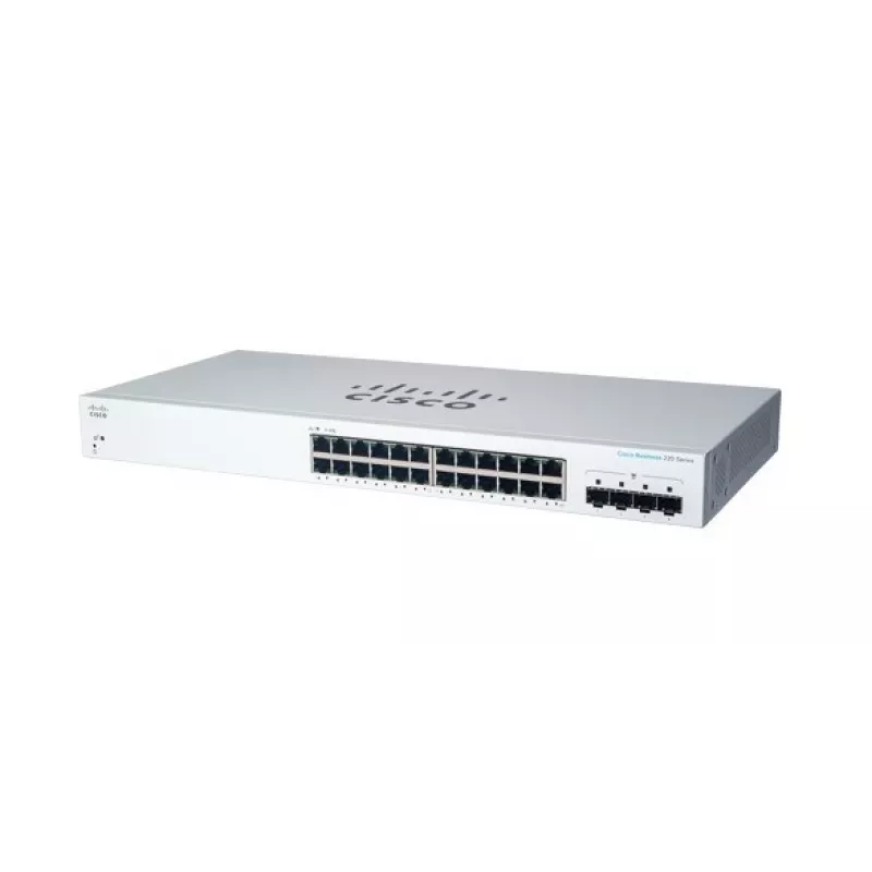 Managed L2 Gigabit Ethernet Switch Cisco CBS220-24T-4G — 24x 10/100/1000 RJ-45, 4x SFP, 1U, 56 Gbit/s