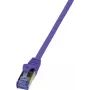 LogiLink CQ303VS RJ45 Netzwerkkabel, Patchkabel CAT 6a S/FTP 1,00 m lila flammwidrig, halogenfrei