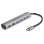 DeLOCK 64232 Laptop-Dock kabelgebunden USB 3.2 Gen 1 Typ-A Typ-C Grau