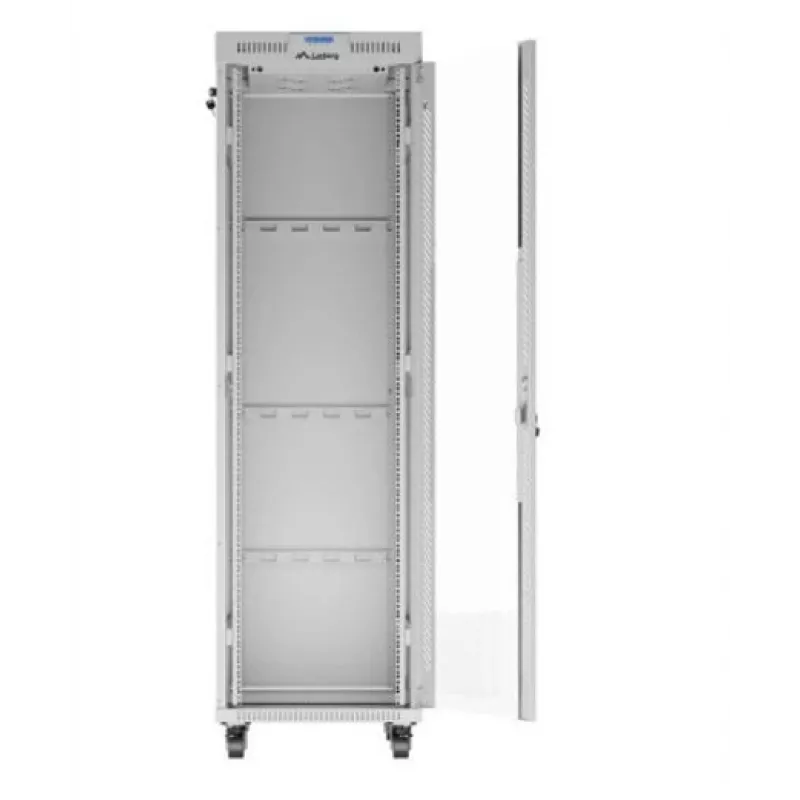 Freistehendes Rack LANBERG FF01-6842-12SL 42U, 600×800 mm, 2121 mm Höhe, 1200 kg Kapazität, IP20, grau