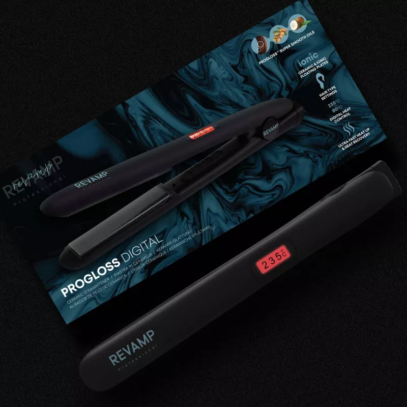 Haarglätter Revamp ST-1000-EU mit digitaler Steuerung und Keramikplatten