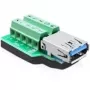 Kabel-Adapter DeLOCK 65370 USB 3.0-A 10p Schwarz Grün Silber