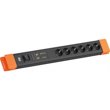 Bachmann CONNECTUS 6xCEE7/3 1xGVS 1x Schalter 2,0 m CEE7/7 Sw/Or (BM005915)