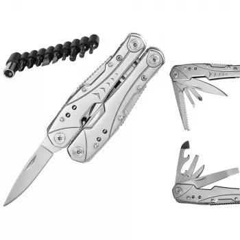 Extralink Multitool, Taschenmesser 23-in-1, mit Etui, Silber