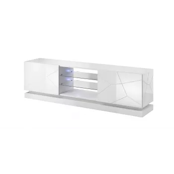 Cama TV-Schrank QIU 200 MDF weiß glänzend/weiß glänzend