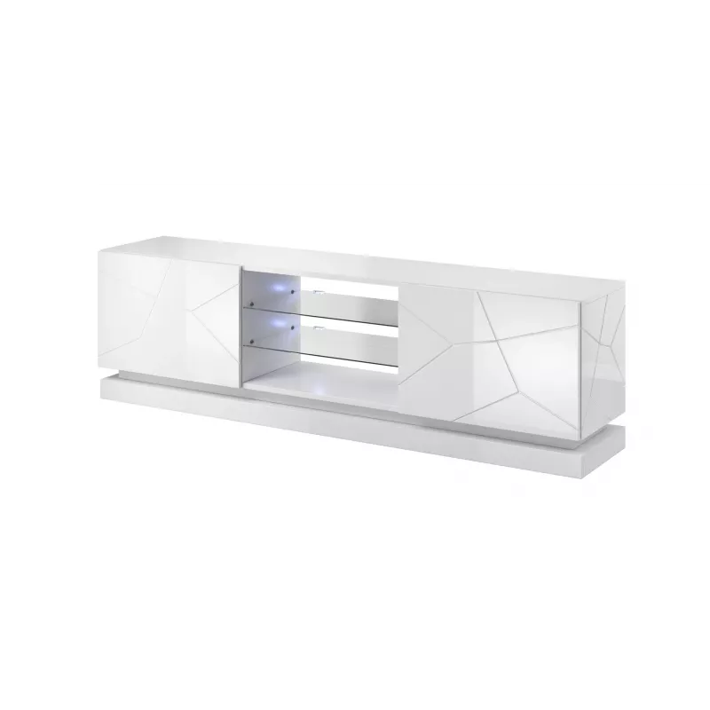 Cama TV-Schrank QIU 200 MDF weiß glänzend/weiß glänzend