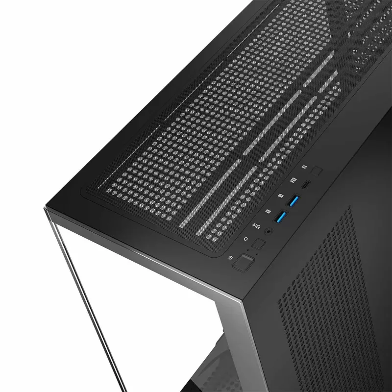 PC-Gehäuse MODECOM Volcano Stellar NF ATX Midi Tower, gehärtetes Glas, schwarz, unterstützt ATX/micro ATX, GPU bis 420 mm, CPU-Kühler 175 mm