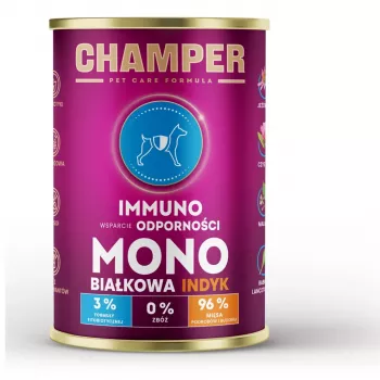 CHAMPER Immuno Monoprotein Truthahn - Nassfutter für Hunde - 400g