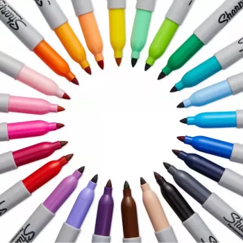 Sharpie Fine Point Permanentmarker, schwarz, 12 Stück