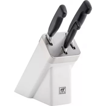 Messerset ZWILLING FOUR STAR 3-teilig mit Selbstschärfblock, weiß
