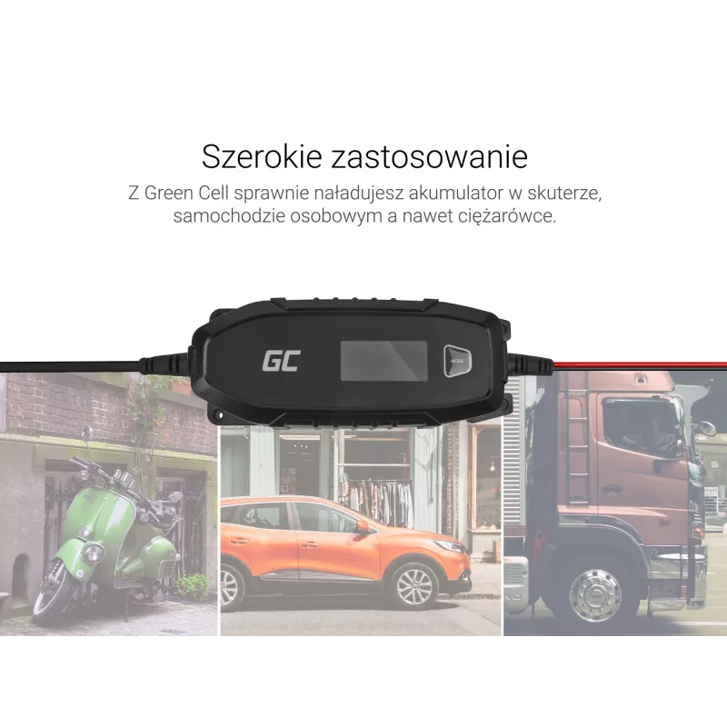 Grün Cell Ladegerät für Akkus 6V 12V 4A mit Diagnosefunktion