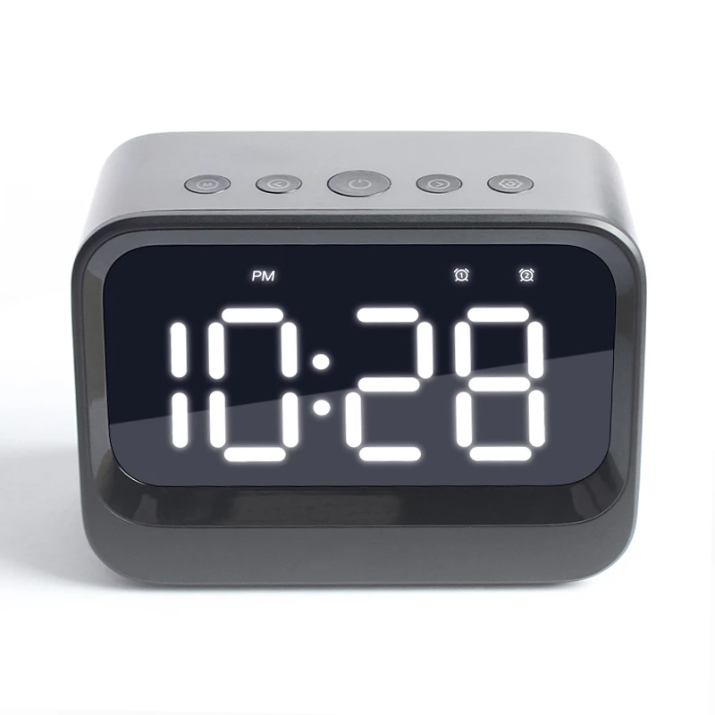 Digitaler Wecker Denver EC-53B Schwarz LCD Bluetooth Batterie