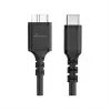 USB-Kabel MediaRange MRCS257 0,5 m — Micro-USB B auf USB-C, USB 3.2 Gen 1 (5 Gbit/s), schwarz