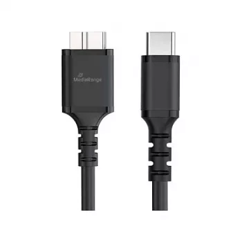 USB-Kabel MediaRange MRCS257 0,5 m — Micro-USB B auf USB-C, USB 3.2 Gen 1 (5 Gbit/s), schwarz