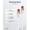 Netzwerkkabel Goobay CAT 6 Patchkabel S/FTP RJ-45 Cat6 1m Weiß