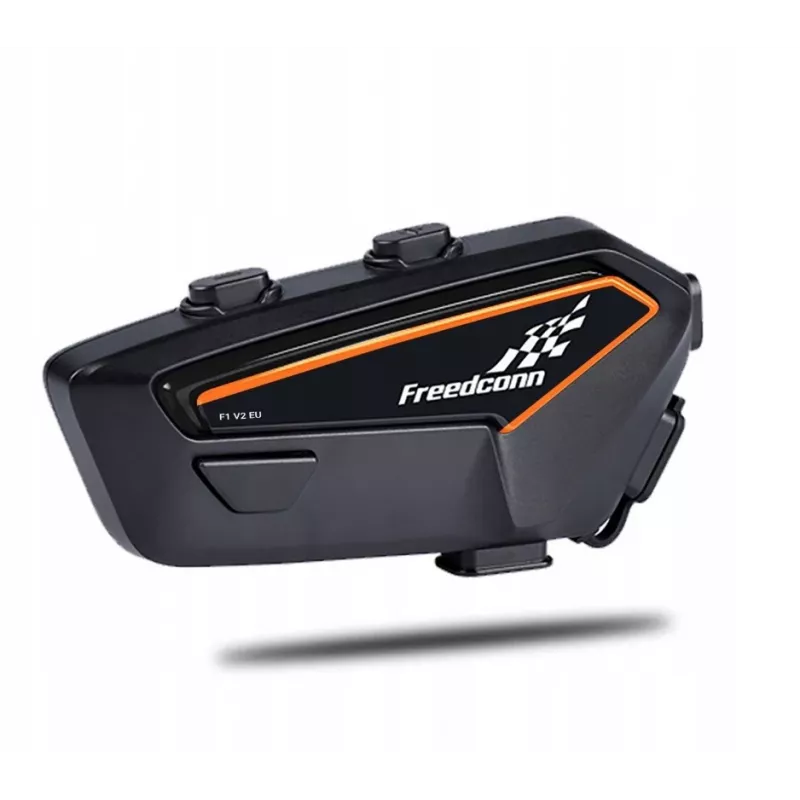Headset FreedConn F1 V2 EU — Bluetooth 5.2, IP65, 1100-mAh-Akku, bis zu 48 Std. Sprechzeit, UKW-Radio, Mikrofon, Clip