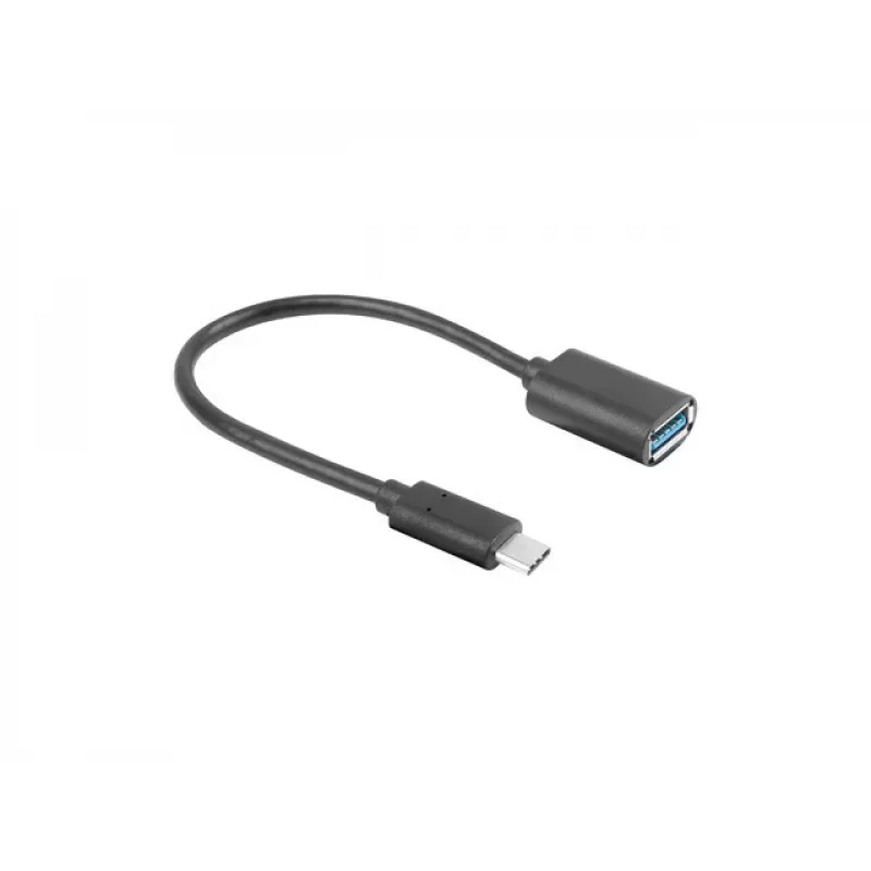 LANBERG AD-UC-UA-04 Adapter USB TYPE-C Stecker - USB Type-A Buchse 15cm Schwarz