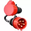 Adapter für Gemini flex 11 kW, CEE Rot Dreiphasen-Wechselstrom 16A > CEE Rot 32A (schwarz, 30 cm)