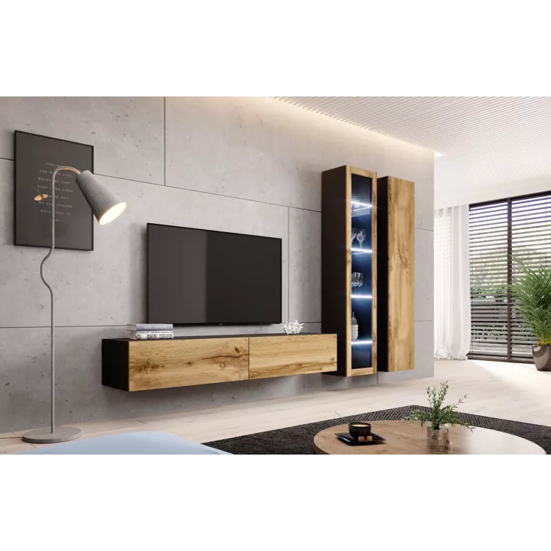Cama TV Stand VIGO '180' 30/180/40 Schwarz/wotan oak