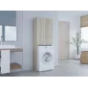 Badezimmer-Wandschrank top e shop POLA DD SONOMA, Eichenrahmen, wandmontiert, 4 Regale