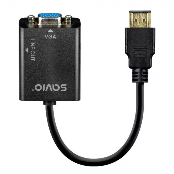 Adapter HDMI-VGA mit Audio AK-76 Savio SAVAK-76