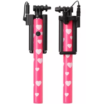 Ultron Selfie Hot Shot Pink – 15 – 45 cm Selfie-Stick mit Kameraauslöser am Griff – Für Smartphones wie Samsung Galaxy, iPhone und andere (173951)