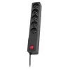Stromverlängerung Lestar 3 m innen schwarz mit Ein-/Ausschalter und Kontrollleuchte, 230 V AC, 10 A