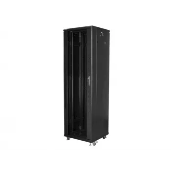 Lanberg FF01-6642-12B Rack-Schrank 42U freistehendes Rack Schwarz