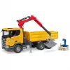 Spielzeug-Baulastwagen BRUDER Scania Super 560R mit Kran und 2 Paletten