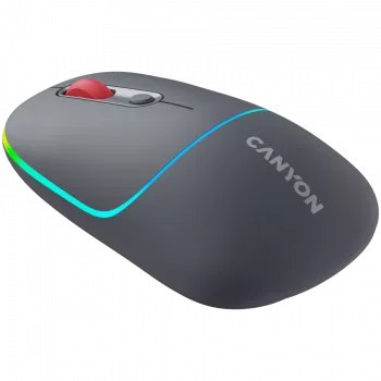 Canyon MW-22 2in1 RGB kabellose Maus - Grau - Bluetooth/RF - 1.600 dpi - wiederaufladbar