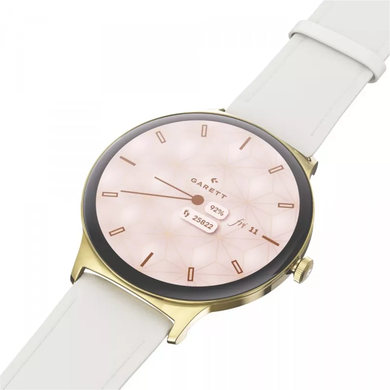 Smartwatch Garett Verona 2 Gold Mesh mit Bluetooth und Herzfrequenzmesser