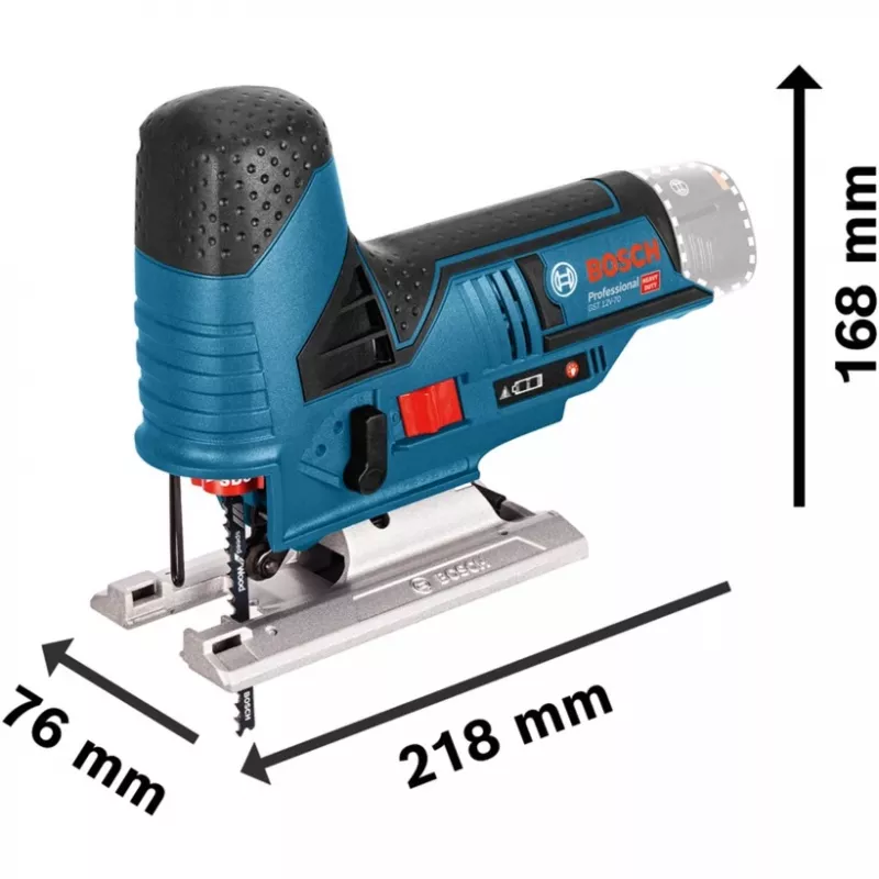 Akku-Stichsäge GST 12V-70 Professional, 12 Volt (Blau/Schwarz, 2x Lithium-Ionen-Akku 3,0Ah, in L-BOXX)