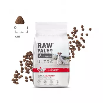 RAW PALEO Ultra Mini Puppy Beef - Trockenfutter für Welpen kleiner Rassen - 8 kg