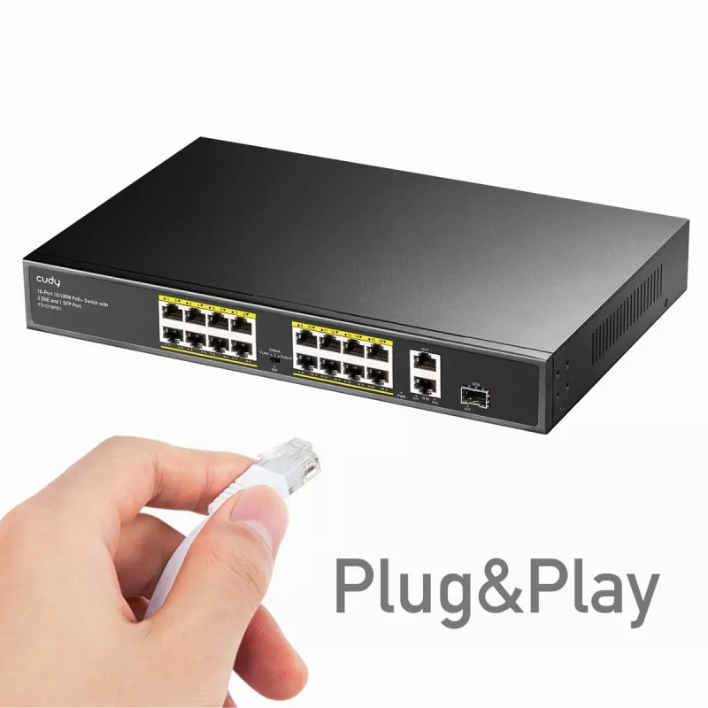 Cudy FS1018PS1 Netzwerk-Switch 18 Fast Ethernet Ports PoE