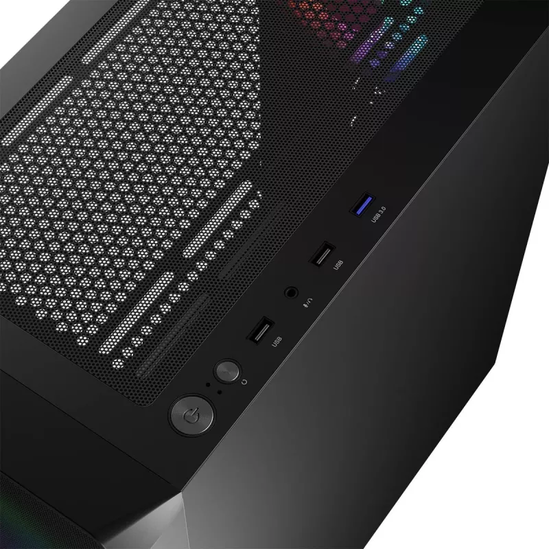 LOGIC CONCEPT Portos ARGB ATX Mid-Tower-Gehäuse, schwarz
