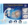 3in1 music projec tor carousel beige