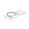 DELOCK 19 Zoll Keystone Patch Panel 24-Port abgewinkelt mit Zugentlastung, 1U, schwarz, 482,6×125,5×44,2 mm