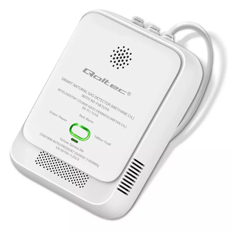 Gasleckdetektor QOLTEC NG Tuya — Erdgas (CH4)-Detektor, smart Tuya-kompatibel