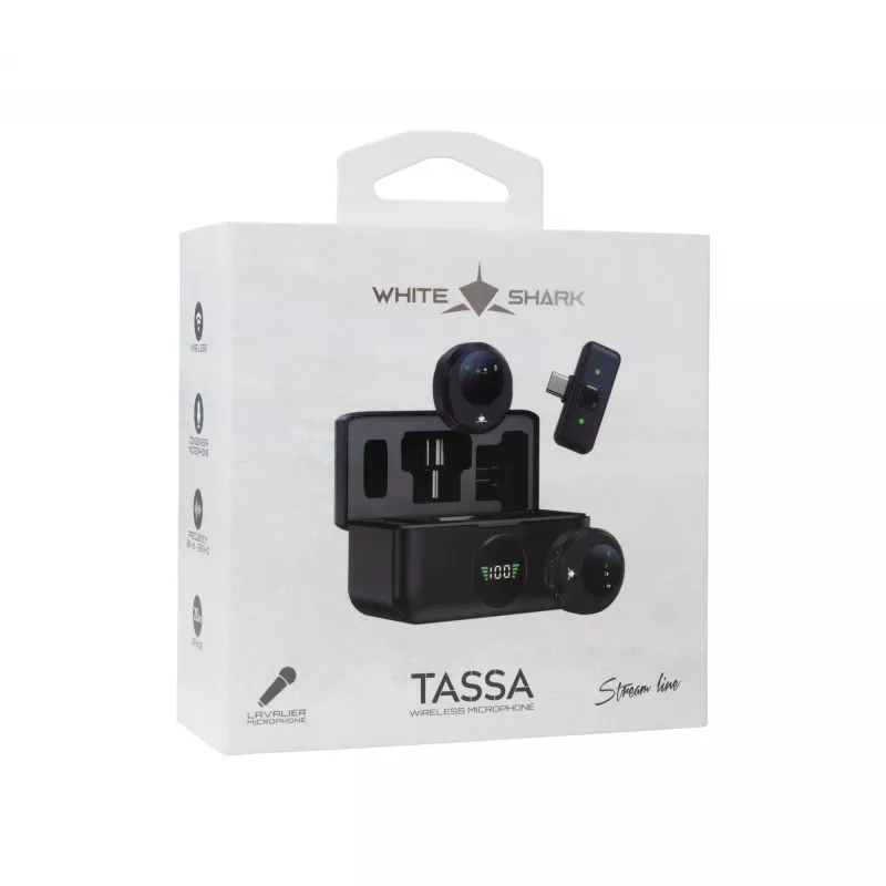 White Shark DSM-06 Tassa Schwarz Ergonomisches Design RGB-Beleuchtung