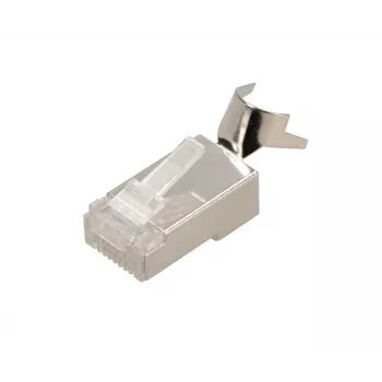 RJ45-Stecker Extralink CAT6A FTP 8P8C, transparent, Stecker/Buchse, 1 Stk.